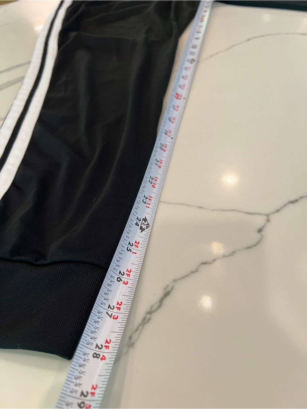 adidas Black Joggers with White Three-Stripe Side - Picture 6 of 9